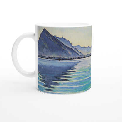 Ferdinand Hodler “Lake Thun: Symmetric Reflection” ceramic mug, museum-quality Swiss landscape painting, 11oz (325ml)