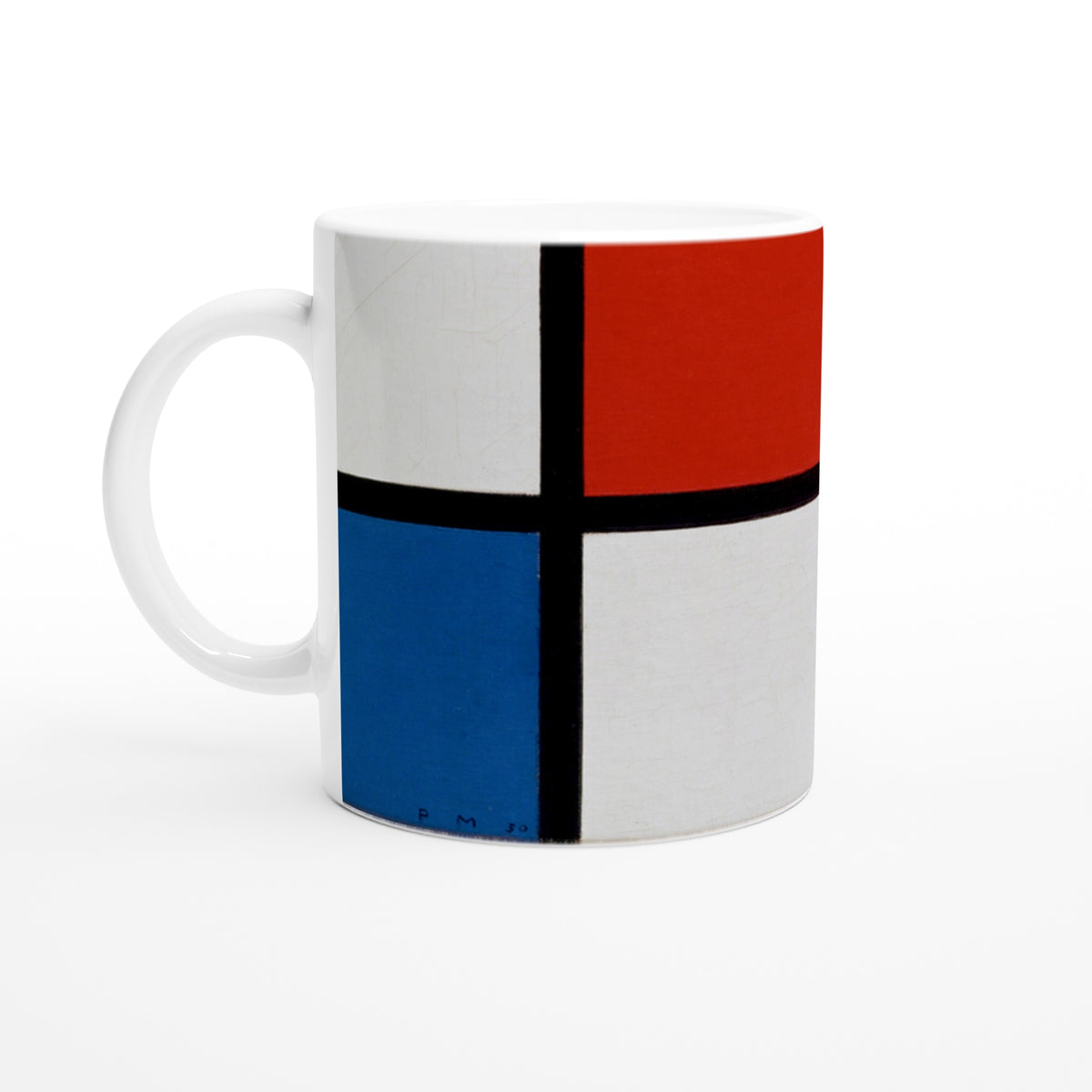 Piet Mondrian Becher | Komposition mit Rot, Blau und Gelb