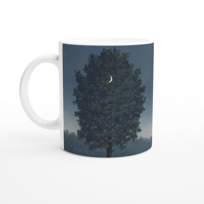 René Magritte   The Sixteenth of September   Ceramic Mug moon in a tree in the evening