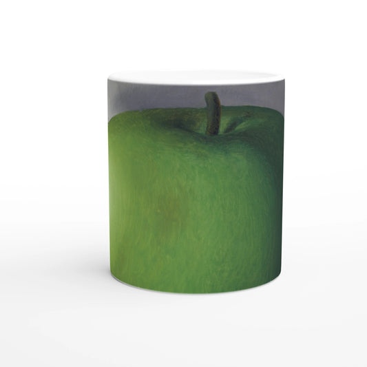 René Magritte  The Listening Room  Ceramic Mug oversized green apple