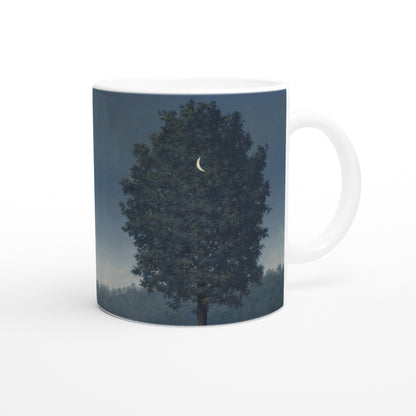 René Magritte   The Sixteenth of September   Ceramic Mug moon in a tree in the evening